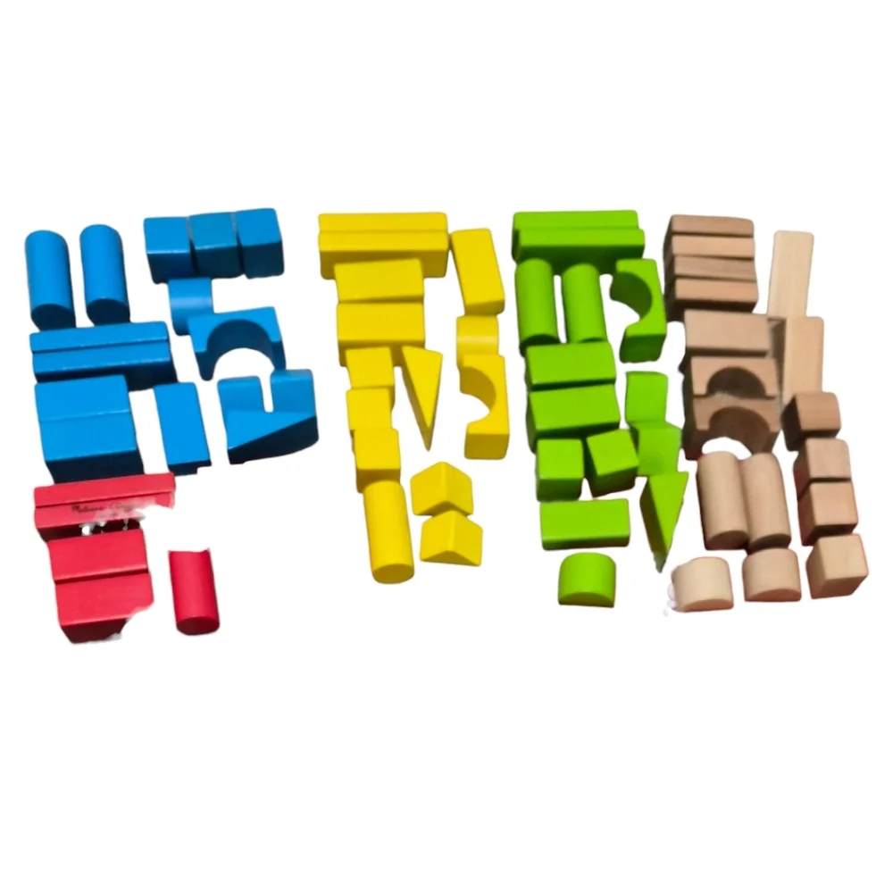 Melissa & Doug Wooden Building Blocks 74 Piece Set